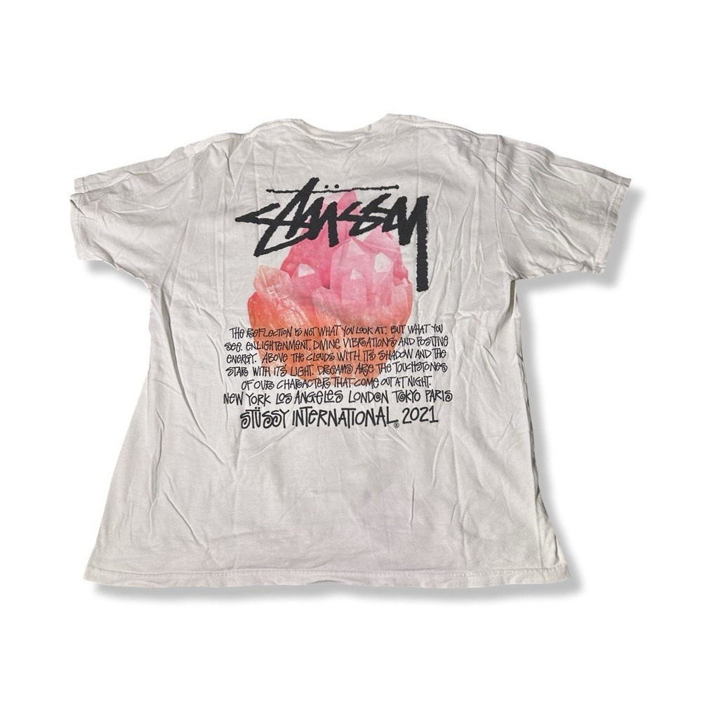 Stussy Reflection Tee White Men's Size XL Streetwear